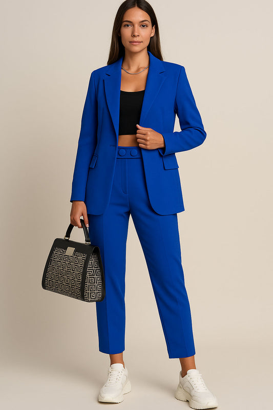 Blu Elettrico donna elegante Made in Italy