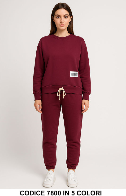 Tuta casual con felpa e pantalone jogger Completo Coordinato Sportivo in 3 colori – 7800