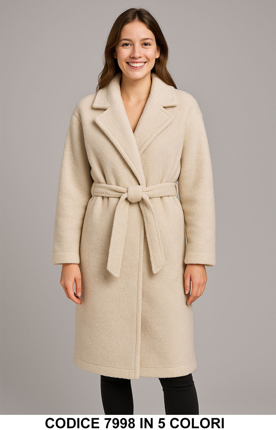 Cappotto lungo con cintura e revers classici Effetto Teddy Elegante Giacca Lunga in 5 colori – 7998 Cappotto lungo con cintura e revers classici Effetto Teddy Elegante Giacca Lunga in 5 colori – 7998