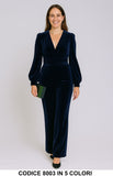 Tuta elegante in velluto con maniche in tulle Jumpsuit Fashion in 5 colori – 8003 Tuta elegante in velluto con maniche in tulle Jumpsuit Fashion in 5 colori – 8003