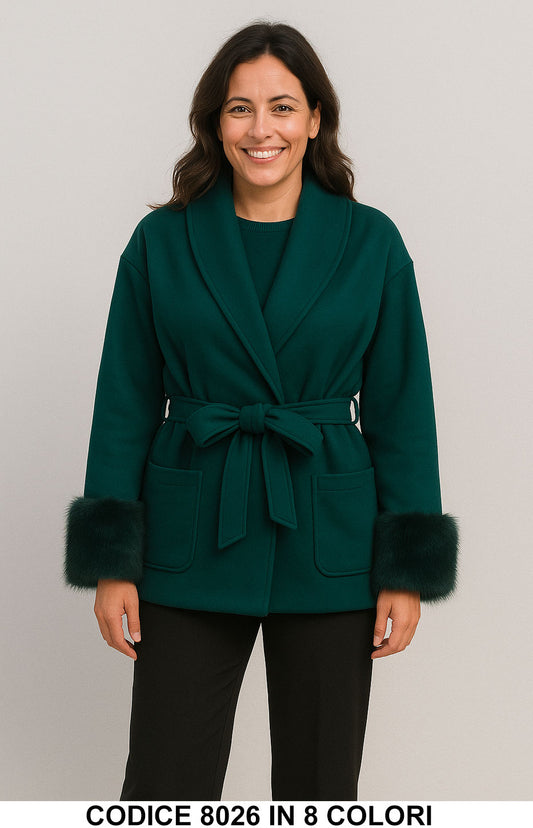 Verde Ottanio donna elegante Made in Italy