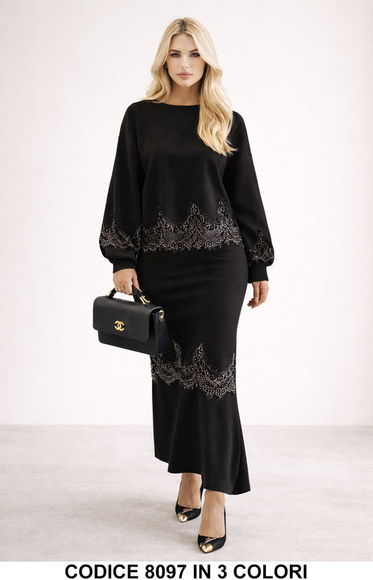 Nero ⚡ donna elegante Made in Italy