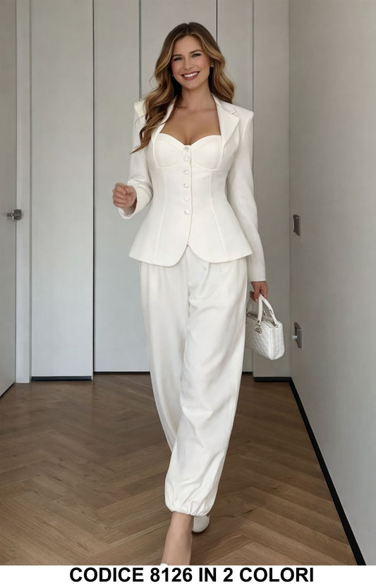Bianco ⚡ donna elegante Made in Italy