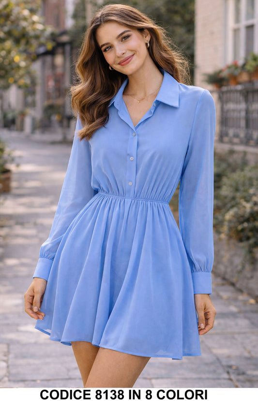 Azzurro donna elegante Made in Italy