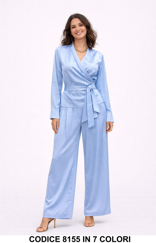 Celeste donna elegante Made in Italy