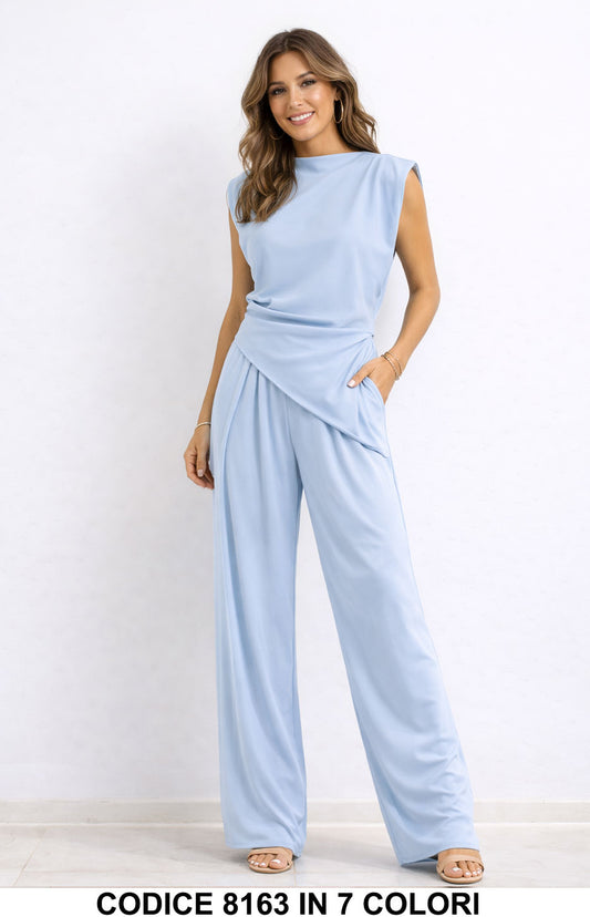 Celeste donna elegante Made in Italy