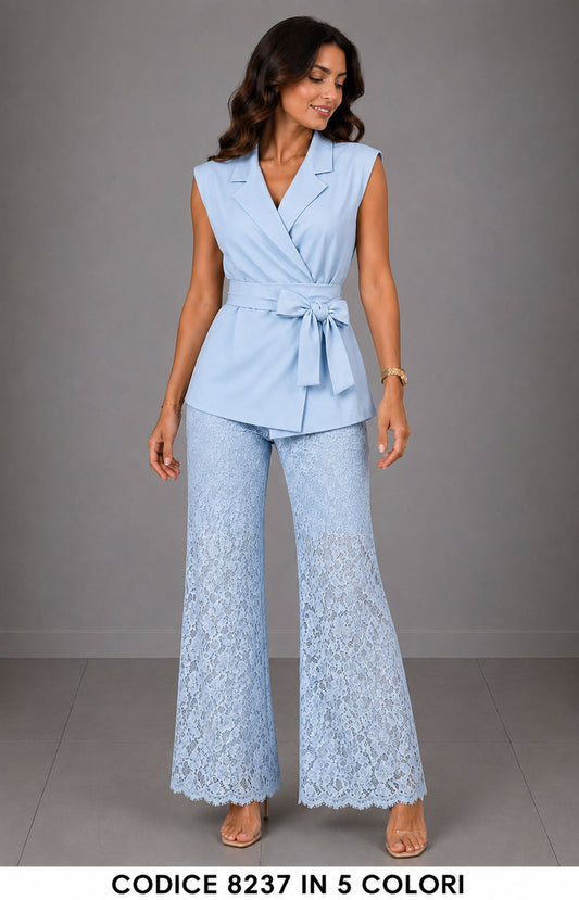 Celeste donna elegante Made in Italy