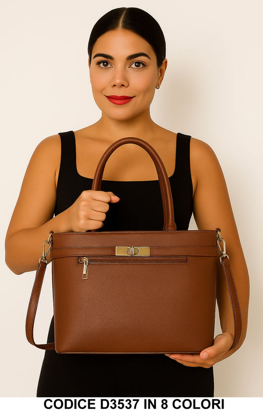 Borsa a mano e a spalla con tracolla regolabile in 8 colori – D3537