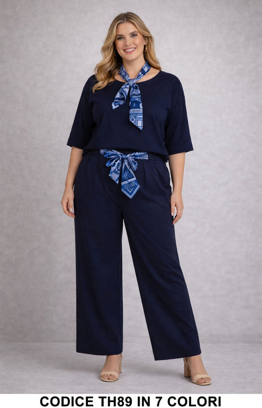 Blu notte donna elegante Made in Italy