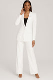 Tailleur 2 Pezzi Giacca Foderata e Pantaloni Taglio a Zampa Completo Abito Coordinato Elegante in 8 Colori - 3892