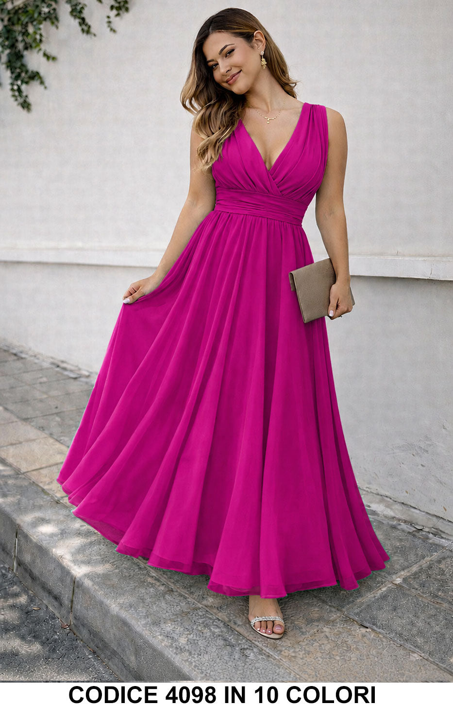 Magenta donna elegante Made in Italy