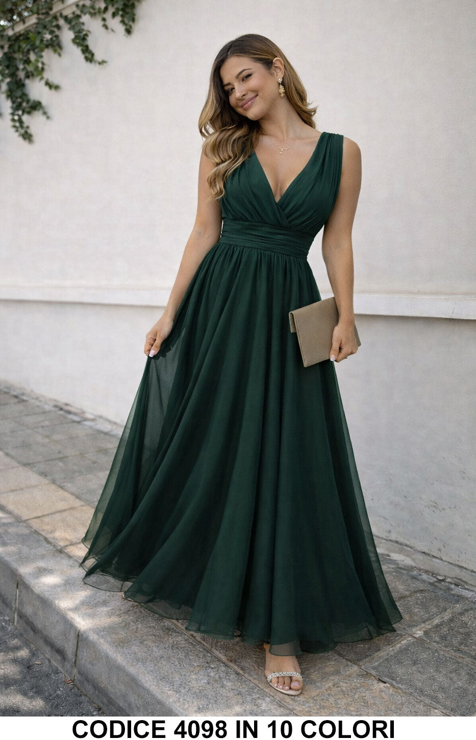 Verde Bosco donna elegante Made in Italy