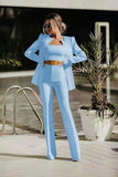Celeste donna elegante Made in Italy