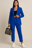 Tailleur Completo Donna Giacca Foderata e Pantalone 2 Bottoni Casual Elegante in 9 Colori - 4551