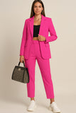 Tailleur Completo Donna Giacca Foderata e Pantalone 2 Bottoni Casual Elegante in 9 Colori - 4551