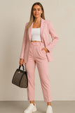 Tailleur Completo Donna Giacca Foderata e Pantalone 2 Bottoni Casual Elegante in 9 Colori - 4551