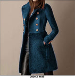 Cappotto Caldo Elegante con Bottoni Metà in Panno e Metà in Pellicciotto Fashion in 6 Colori - 4689