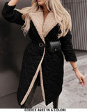 Cappotto Lungo Piumino Esterno e Pellicciotto Interno con Borsetta omaggio Giubbotto Casual in 5 Colori - 4692