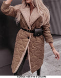 Cappotto Lungo Piumino Esterno e Pellicciotto Interno con Borsetta omaggio Giubbotto Casual in 5 Colori - 4692