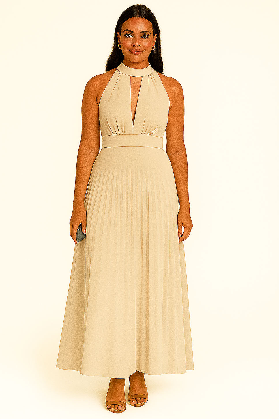 HOMEYEE Abito Da Donna Elegante Con Scollo A V, Maniche A 3/4, Per Cocktail, Retrò, A Matita, Business, Midi, B760, Blu Mare, XXL - Foto 9