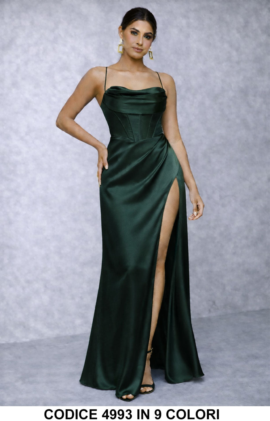 Verde Scuro donna elegante Made in Italy