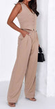 Completo Gilet e Pantalone Zampa Elegante Casual Coordinato per Giacca e Tailleur in 9 Colori - 5154