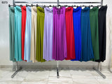 Abito Lungo Elegante da Cerimonia Spacco Centrale Bustino con Bretelle Vestito Evento in 12 Colori - 5373