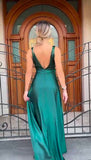 Abito Lungo Elegante Cerimonia Corpetto in Paillettes Gonna Ampia Vestito Evento in 8 Colori - 5411