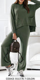 Tuta Sportiva Coordinato Felpa con Cappuccio e Tasche Pantalone Largo Completo Casual in 7 Colori - 5513