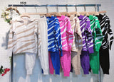 Completo Maglia con Colletto Pantalone Elastico e Tasche Stampa Effetto Strappi in 7 Colori - 5526
