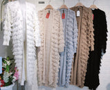 Cappotto Lungo con Riccioli Cardigan Lungo in Tessuto Caldo Intrecciato Casual Fashion Donna in 5 Colori - 5586
