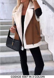 Giacca Smanicata Cappotto Montone in eco Pelliccia Casual Fashion Donna Giubbotto in 3 Colori - 5587