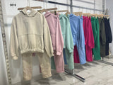 Tuta Sportiva Completo Coordinato Felpa con Cappuccio Pantalone Sigaretta Casual Fashion in 8 Colori - 5619