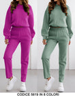 Tuta Sportiva Completo Coordinato Felpa con Cappuccio Pantalone Sigaretta Casual Fashion in 8 Colori - 5619