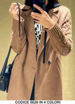 Cappotto Cardigan Doppio petto Bottoni Neri Maniche e Retro in Tessuto Trecce Caldo in 4 Colori - 5626