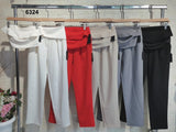 Completo Elegante Top Fascia Regolabile Pantalone Coordinato Tailleur Casual in 5 Colori - 6324