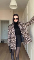 Giacca Donna Animalier Maculata Leopardata Blazer Lungo Casual Elegante - 6858