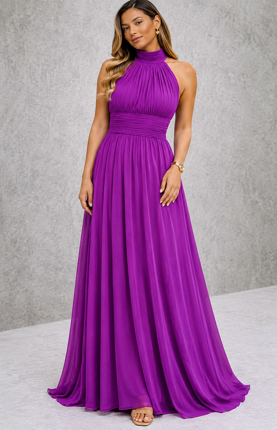 Abito 6929 colore Viola Magenta