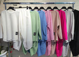 Completo Casual Maglia Felpa Gonna Lunga con Spacco Coordinato Fashion in 8 Colori - 7246