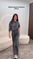 Completo Casual Felpa Manica Lunga Pantalone Palazzo Coordinato Casual in 6 Colori - 7293