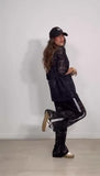 Completo Casual Never Give Up 99 Maglia Los Angeles Pantalone Coordinato Semi Trasparente in 7 Colori - 7414