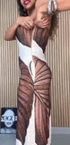 Abito Lungo Casual Colorato Monospalla Stampa Fiore Gigante Vestito Fashion in 6 Colori - 7490
