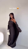 Completo Casual 3 Pezzi Maglia Lunga Cardigan Top Pantalone Lungo Palazzo Coordinato Fashion in 7 Colori - 7515