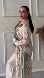 Completo Camicia Pantalone Palazzo Stile Kimono Giappone Coordinato Rasato Verde Beige Rosa - 7532