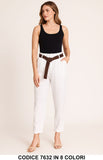 Pantalone donna 100% lino con cintura Casual Pantaloni Donna Capri in 8 colori estivi – 7632