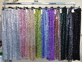 Pantalone palazzo interamente in paillettes Party Serata Pantaloni Donna Elegante in 10 colori – 7636
