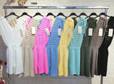 Tuta Corta Intera Effetto Merletto Tutina Jumpsuit Estate Aperitivo Serata in 9 Colori - 7669