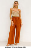 Completo top lavorato intreccio crochet e pantalone morbido Coordinato in 6 colori – 7785