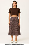 Completo Maglia crop top con gonna midi fantasia Coordinato Casual in 3 varianti – 7795