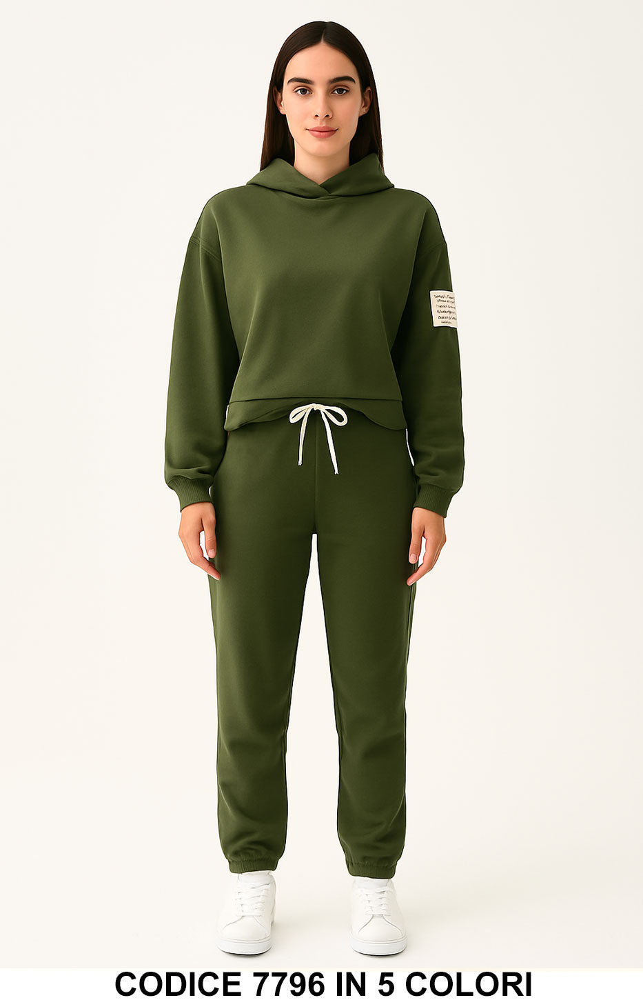 Tuta casual con felpa e cappuccio pantalone jogger Completo Sportivo in 5 colori - 7796